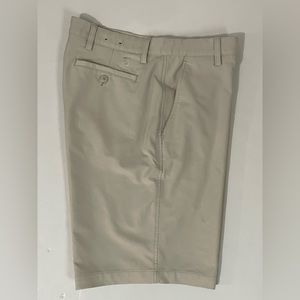 FJ Foot Joy Flat Front Chino Golf Shorts Tan Casual Shorts Mens Size 34